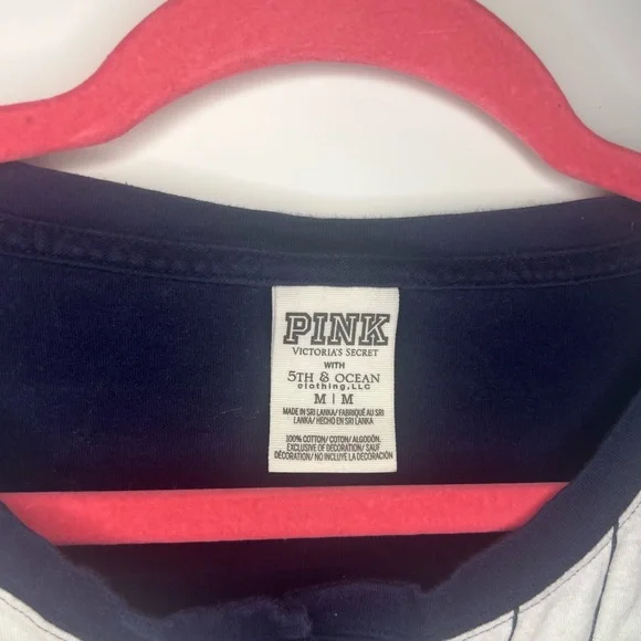 PINK Victoria's Secret Kids Nationals Striped Shirt - Black and White - Picture 3 of 6